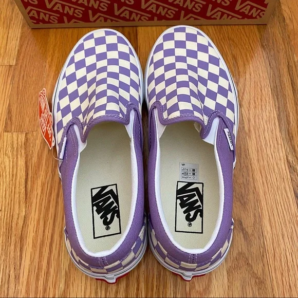 Vans Checkerboard Classic Slip On Women’s Sneakers - Picture 5 of 6